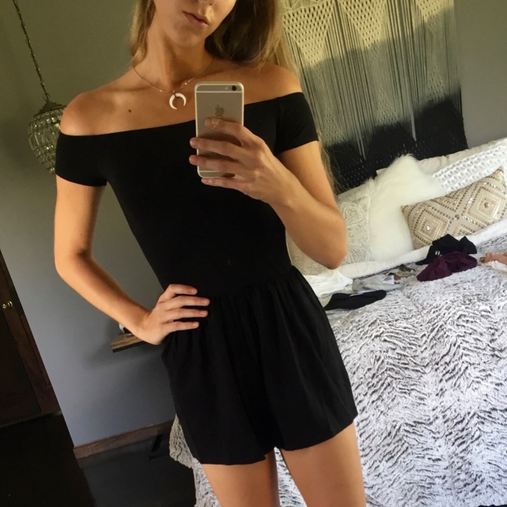 Kimchi Blue Off The Shoulder Fit + Flare Romper